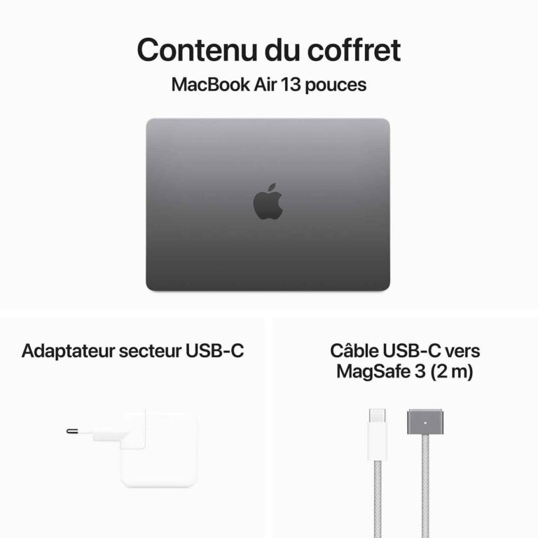 Profil mince Apple MacBook Air M3 13 pouces