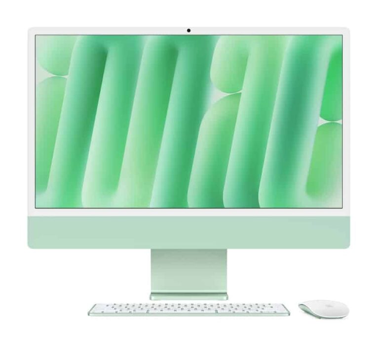 Apple iMac M4 24″ vert de face