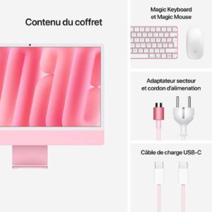Apple iMac M4 Rose – Profil latéral
