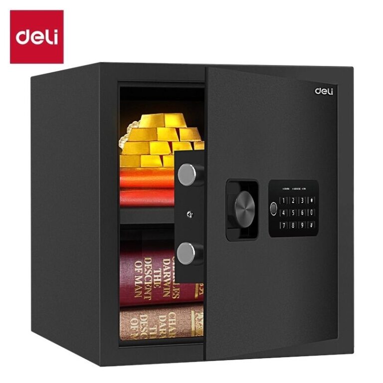 Coffre-fort numérique Deli compact 33x33x36 cm