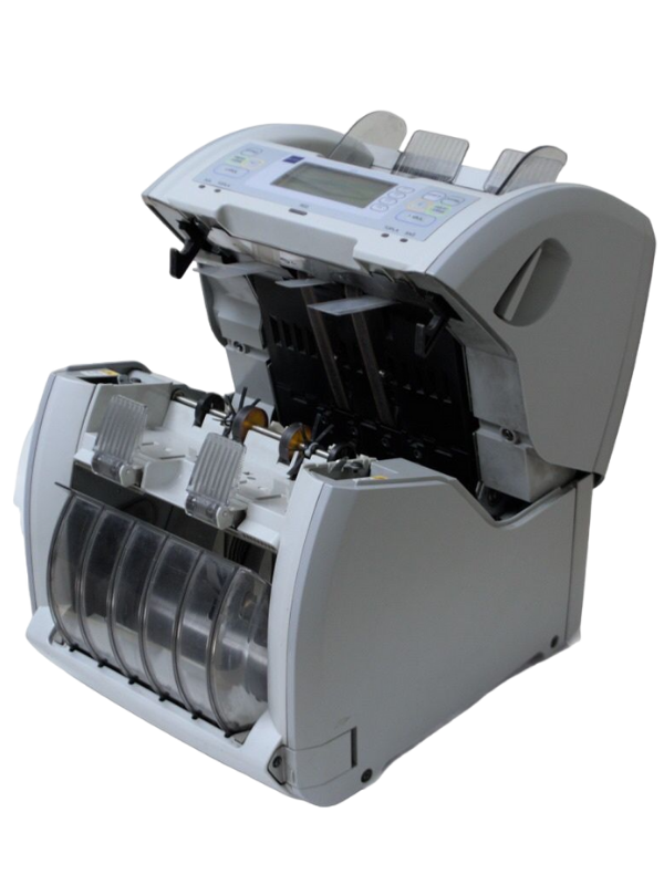 Compteuse de billets GLORY GFS-120 en action