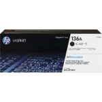 Toner HP 136A Noir installé dans une imprimante LaserJet