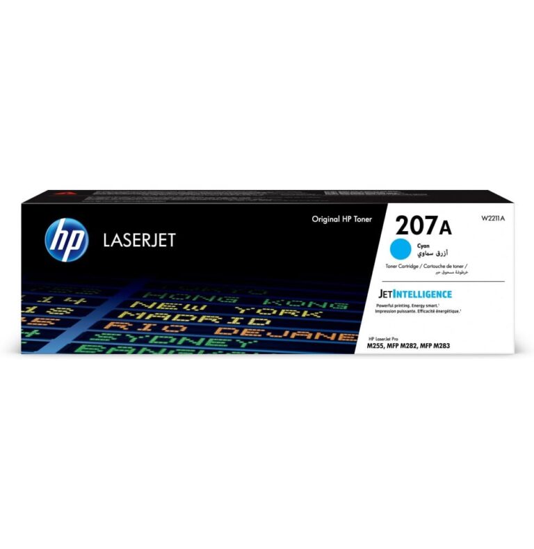 Toner HP 207A Cyan W2211A vue de face