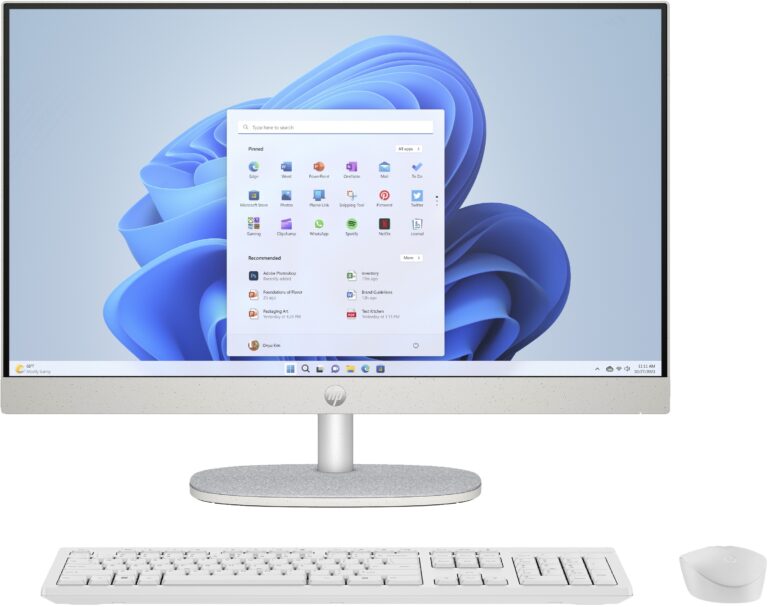 HP All-in-One 24-cr0000nk i7 blanc avec clavier et souris inclus