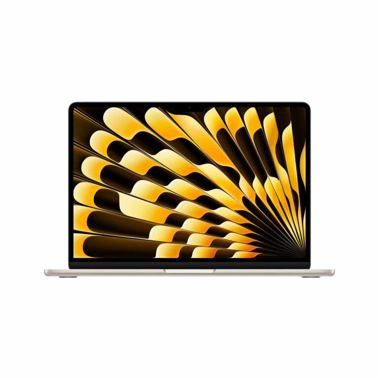 Apple MacBook Air M3 13 pouces 2024 Lumière stellaire ouvert
