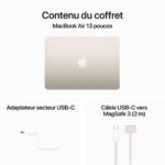 MacBook Air M3 avec ports et connectivité