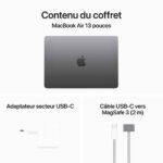 Vue latérale MacBook Air M3 ultra-fin