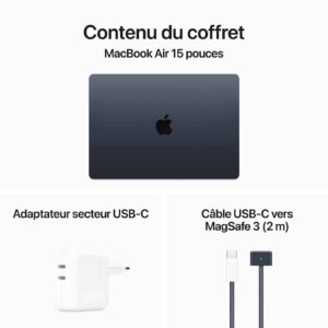 Profil latéral du MacBook Air M3