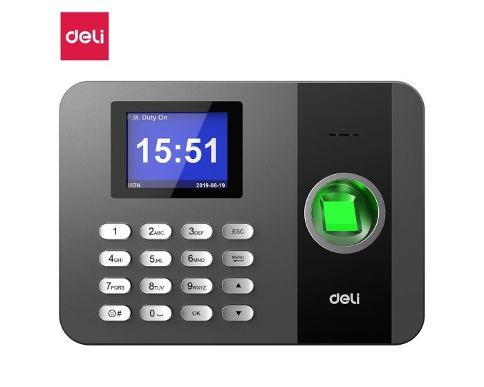 Écran de la machine de présence Deli
