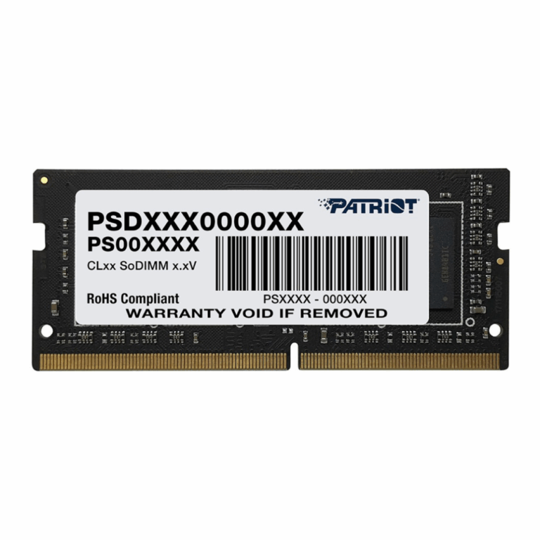 Patriot 16GB DDR4 SO-DIMM sur fond blanc