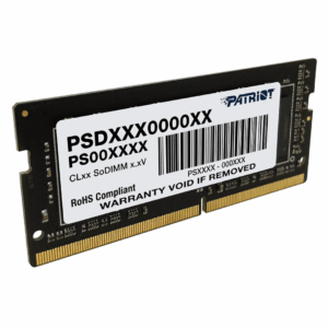 Mémoire Patriot 16GB DDR4 3200 MHz avec laptop ouvert
