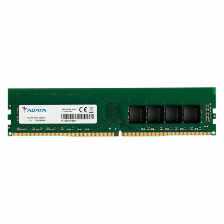Barrette mémoire ADATA U-DIMM 16GB DDR4 3200 MHz vue de face