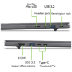 Profil fin et léger de l’Acer Aspire 16 AI
