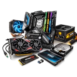 Composants PC processeur carte graphique mémoire RAM et stockage pour ordinateur au Maroc