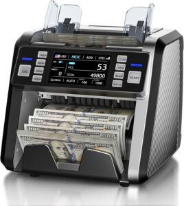 Compteuse de billets Professionnelle al-931 avec écran tactile LCD et détection faux billets