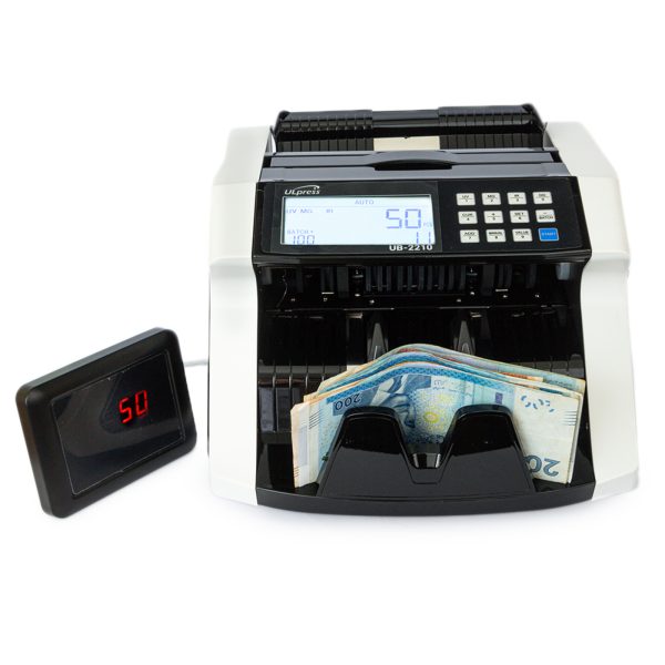 Écran LCD de la compteuse UB-2210 de billets avec affichage du comptage