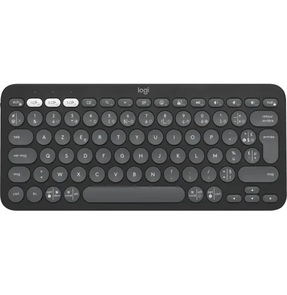 clavier Logitech Pebble Keys 2 K380s AZERTY Bluetooth compact silencieux - Noir