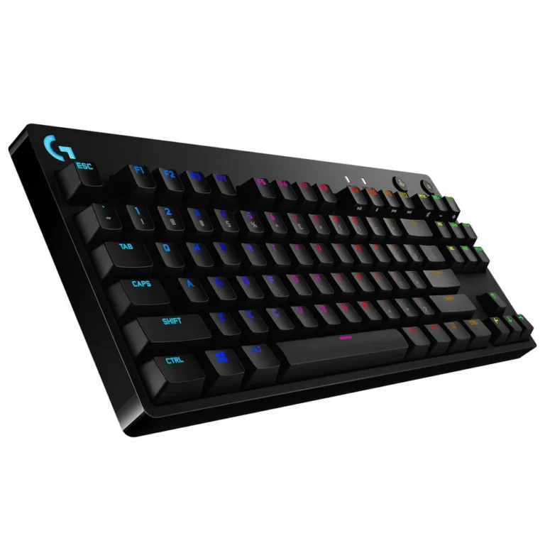 Clavier Logitech G PRO vue angle design compact gaming