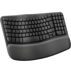 clavier Logitech Wave Keys design courbé repose poignets mousse mémoire