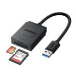 UGREEN 20250 lecteur carte mémoire SD TF USB 3.0 avec lecture simultanée pour PC Mac et Linux