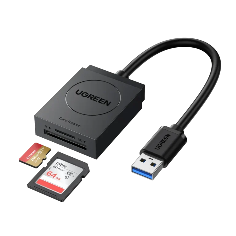 UGREEN 20250 lecteur carte mémoire SD TF USB 3.0 avec lecture simultanée pour PC Mac et Linux