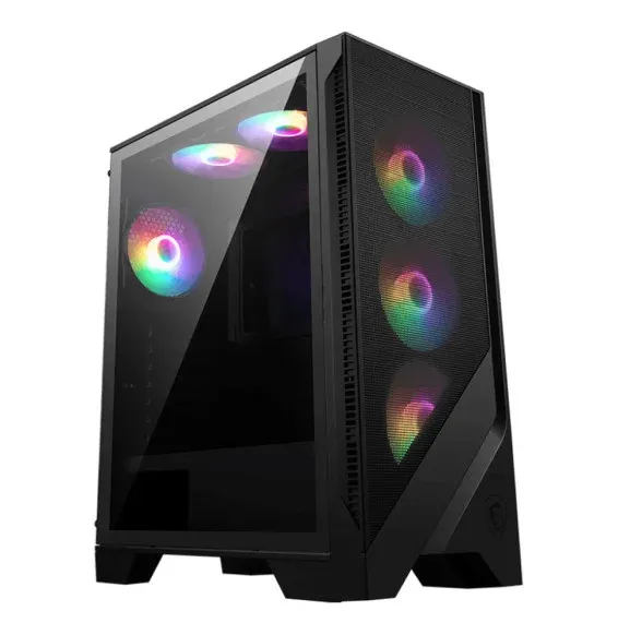 Boîtier PC MSI MAG FORGE 120A AIRFLOW avec panneau verre trempé et ventilateurs Auto-RGB