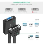 Adaptateur DVI VGA UGREEN 40259 compatible écran moniteur TV HD et projecteur VGA