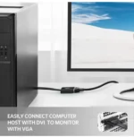 Adaptateur DVI VGA UGREEN 40259 pour connecter un PC avec sortie DVI-D à un moniteur VGA