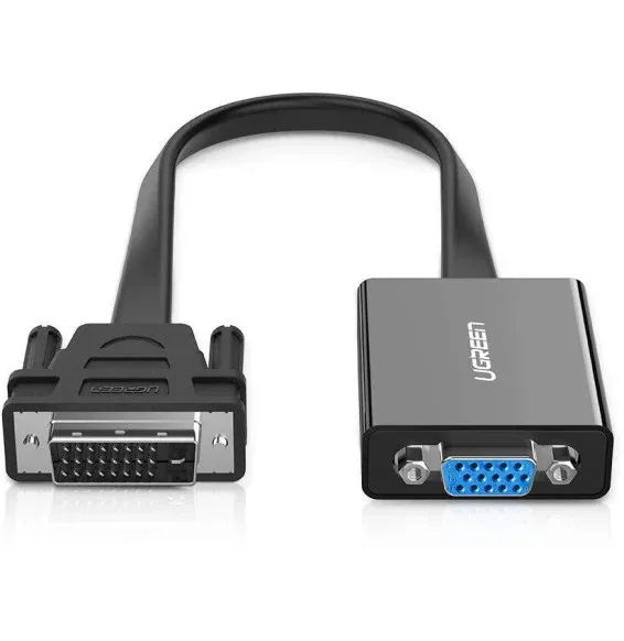 Adaptateur DVI VGA UGREEN 40259 30 cm DVI-D vers VGA pour PC écran et vidéoprojecteur