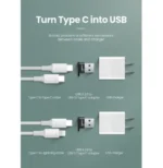 Adaptateur UGREEN 50568 pour convertir un port USB-A en connexion USB-C femelle