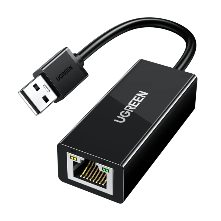 Adaptateur USB Ethernet UGREEN 20254 RJ45 100Mbps noir pour connexion réseau filaire