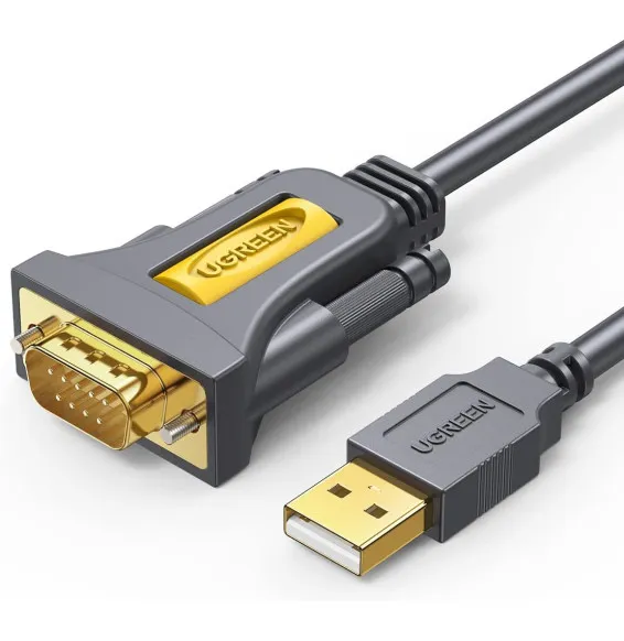Adaptateur USB RS232 UGREEN 20211 câble USB 2.0 vers DB9 mâle 1,5 m pour routeur modem caisse et imprimante série