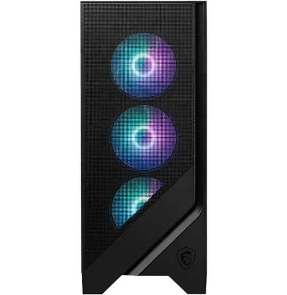 Boîtier PC MSI MAG FORGE 320R AIRFLOW noir Mid Tower ARGB avec verre trempé