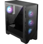 Boîtier MSI MAG FORGE 320R AIRFLOW Mid Tower noir avec façade airflow et éclairage ARGB