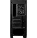 Arrière du boîtier PC MSI MAG FORGE 320R AIRFLOW noir avec ventilateur et slots d’extension