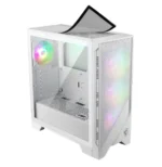 Boîtier PC MSI MAG FORGE 320R AIRFLOW blanc Mid Tower avec intérieur visible