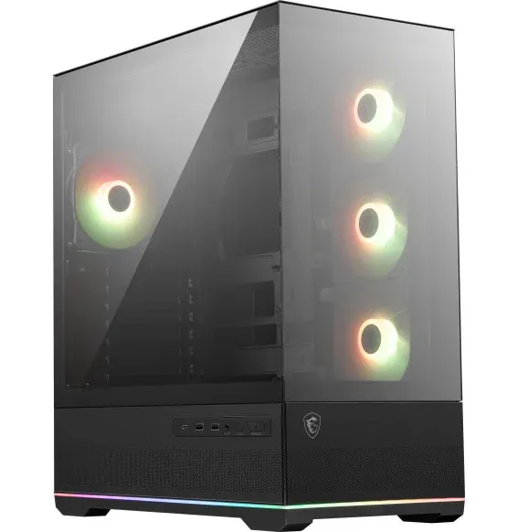 Boîtier PC MSI MAG PANO 110R PZ noir panoramique ARGB avec verre trempé