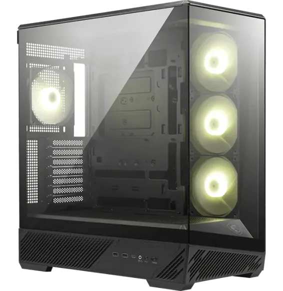 Boîtier PC MSI MAG PANO 130R PZ avec verre panoramique et ventilateurs ARGB