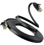 Câble Ethernet CAT6 UGREEN plat noir enroulé pour PC routeur console et TV