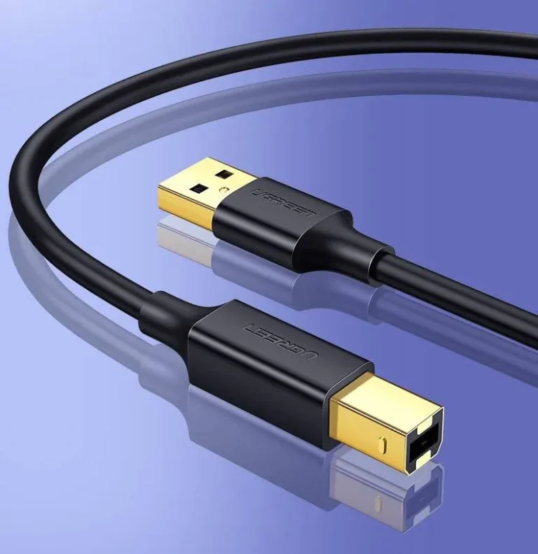 Câble USB 2.0 UGREEN 10352 5 m avec connecteurs plaqués or pour imprimante et scanner
