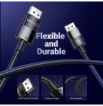 Câble DisplayPort UGREEN 80390 DP 1.4 8K 1 mètre avec gaine nylon tressée flexible et durable