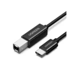 Câble imprimante UGREEN 50446 USB-C vers USB-B mâle noir 2 m
