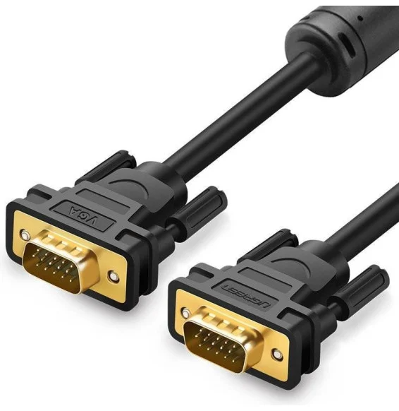 Cable VGA UGREEN mâle vers mâle avec connecteurs plaqués or pour écran PC