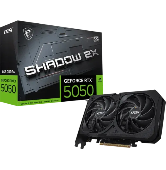 Carte Graphique MSI geforce RTX 5050 8G SHADOW 2X OC avec Carte Graphique MSI RTX 5050