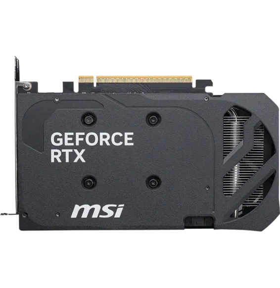 Carte Graphique MSI RTX 5050 8G SHADOW 2X OC vue arrière avec backplate renforcée