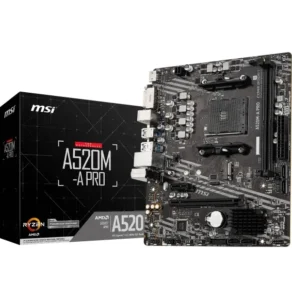 Carte Mère MSI A520M-A PRO AM4 Micro-ATX avec boîte officielle MSI