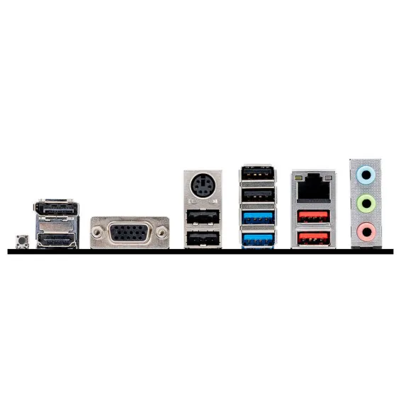 Carte Mère MSI PRO B650M-P panneau arrière avec HDMI DisplayPort VGA USB LAN et audio