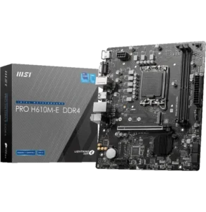 Carte Mère MSI PRO H610M-E DDR4 LGA1700 Micro-ATX avec boîte officielle MSI