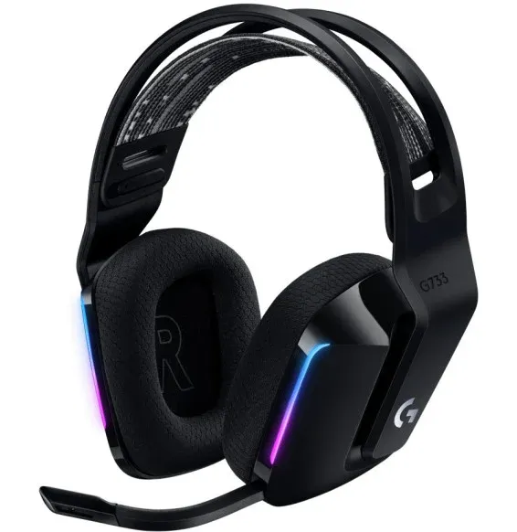casque gaming Logitech G733 LIGHTSPEED RGB sans fil noir avec microphone