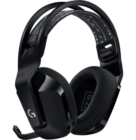 casque gaming Logitech G733 LIGHTSPEED RGB noir vue face immersive